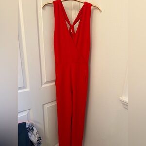 Tory Burch Vibrant Red Jumpsuit
